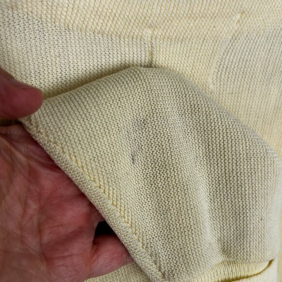 Vintage Classics Mens light Yellow Golf Cardigan Pebble Beach USA Made (READ) - Picture 10 of 13